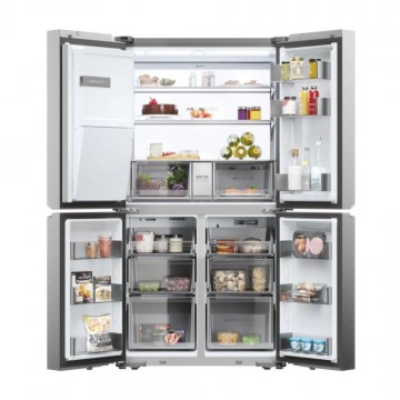 Haier Ψυγείο Ντουλάπα 601lt Total NoFrost Υ177.5xΠ90.8xΒ75εκ. Inox HCR7918EIMP